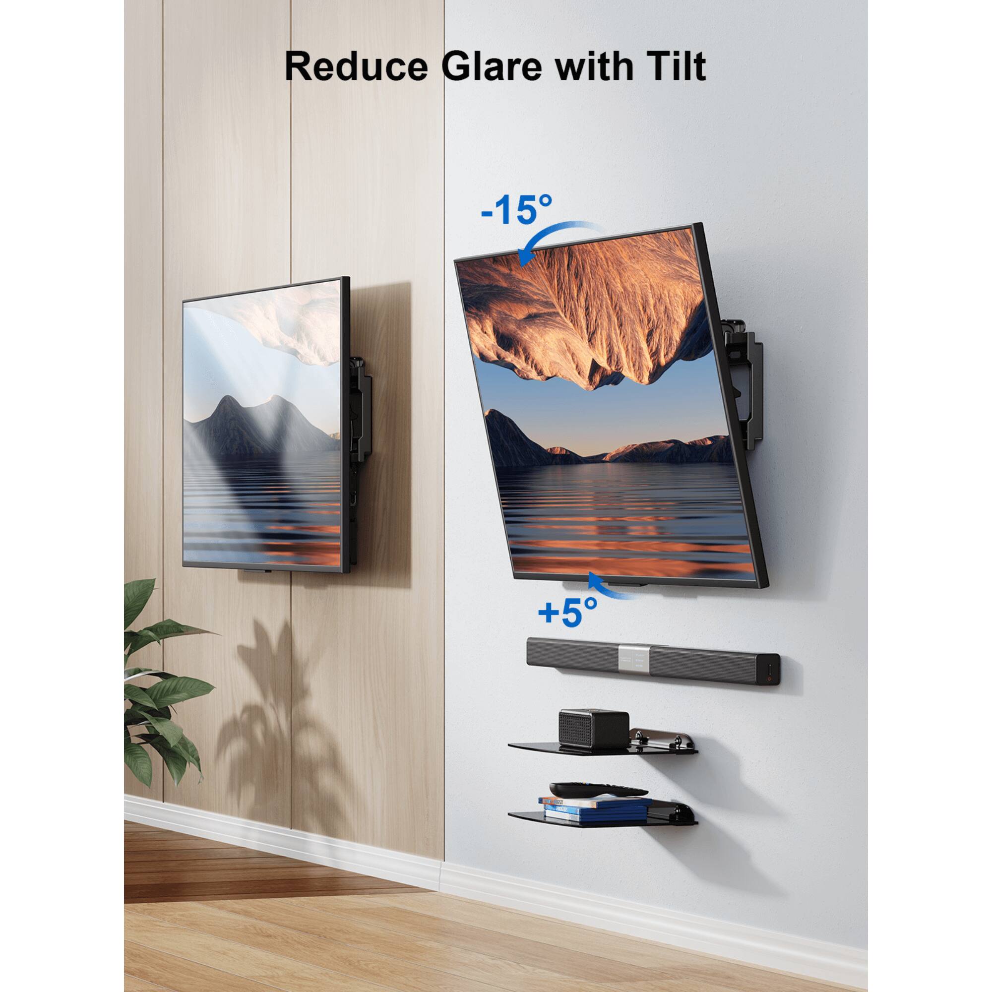 Reduce Glare with Tilt -15° +5°
