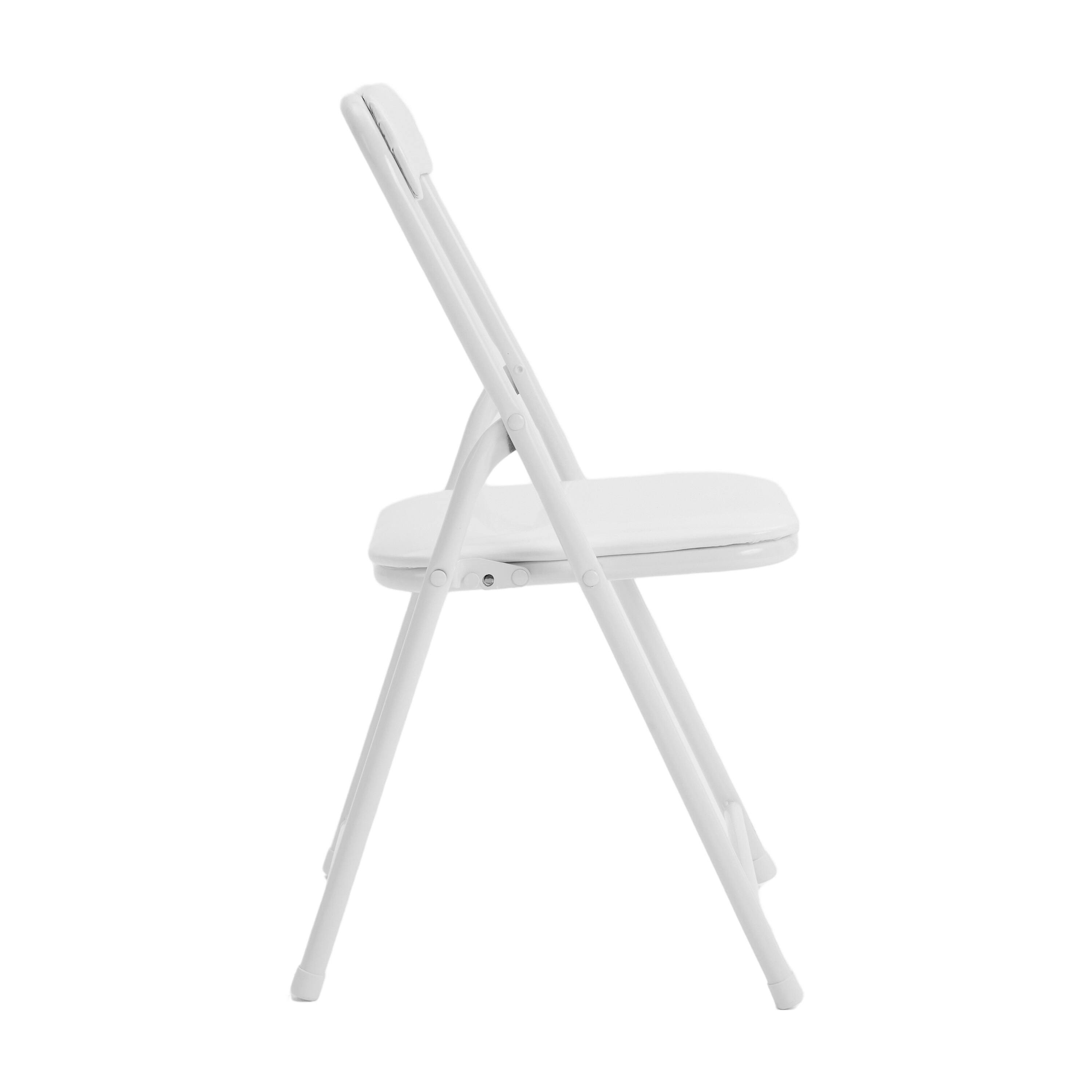Alt View 10. Emma + Oliver - Kids 3 Piece Folding Table and Chair Set - Kids Activity Table Set - White.