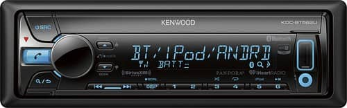 Kenwood - CD - Built-In Bluetooth - Apple® iPod®- and Satellite Radio-Ready - In-Dash Receiver - Black-Front_Standard 