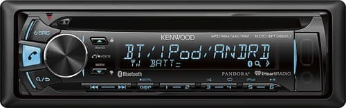 Kenwood - CD - Built-In Bluetooth - Apple® iPod®-Ready - In-Dash Receiver - Black-Front_Standard 