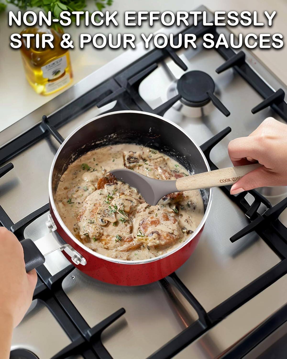 NON-STICK EFFORTLESSLY STIR & POUR YOUR SAUCES
