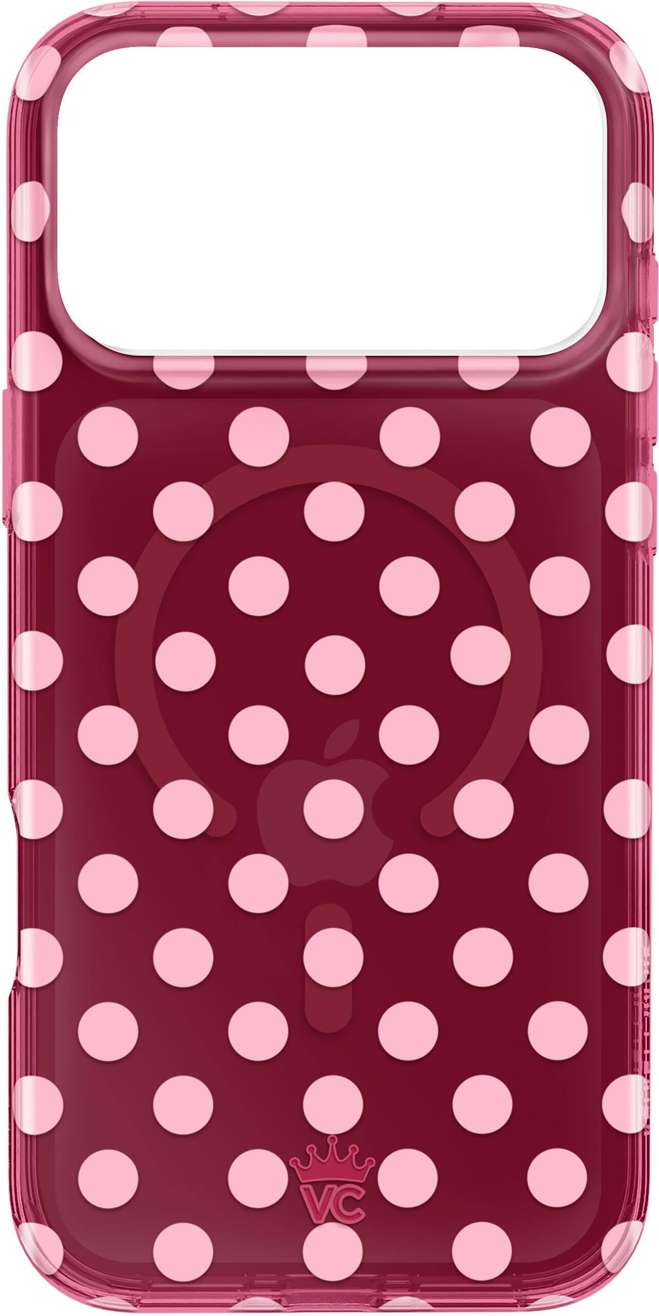 Alt View 5. VELVET CAVIAR - Magsafe Case for Apple iPhone 18 Pro Max / iPhone 17 Pro Max - Raspberry Polka Dot.