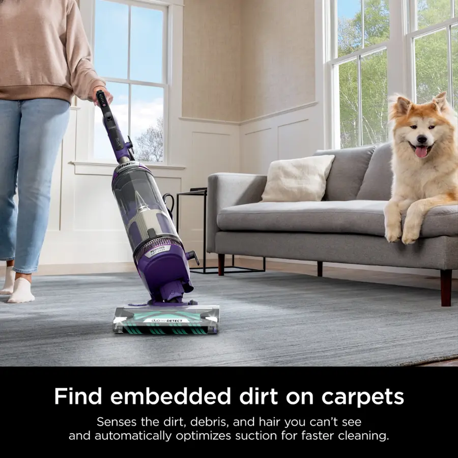 Find embedded dirt on carpets. Senses the dirt, debris, and hair you can't see and automatically optimizes suction for faster cleaning.