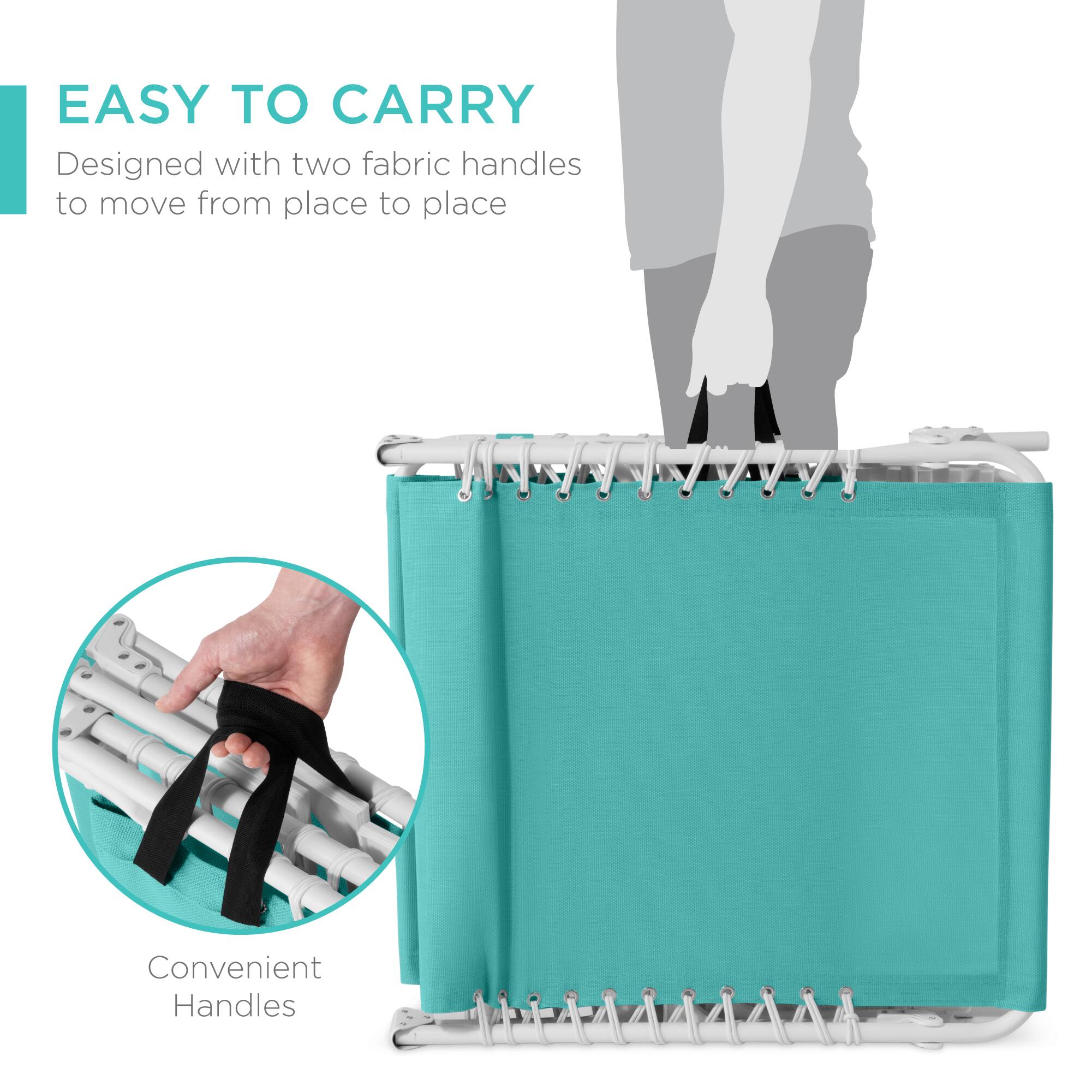 EASY TO CARRY  
Designed with two fabric handles to move from place to place  

Convenient Handles