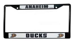 Rico Industries - Anaheim Ducks NHL Black Metal License Plate Frame - Multi