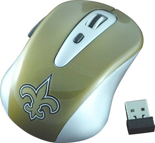 Angle Standard. Wild Sales - New Orleans Saints Wireless Mouse.