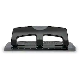 Swingline - SmartTouch Low Force Desktop 3-Hole Punch, 20 Sheet Capacity - Black/Gray