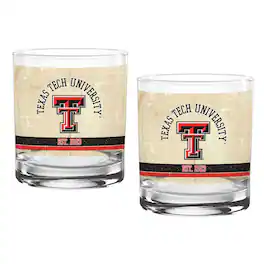 Indigo Falls - Texas Tech Red Raiders Two-Pack 14oz. Tan Vintage Glass Set - Multicolor