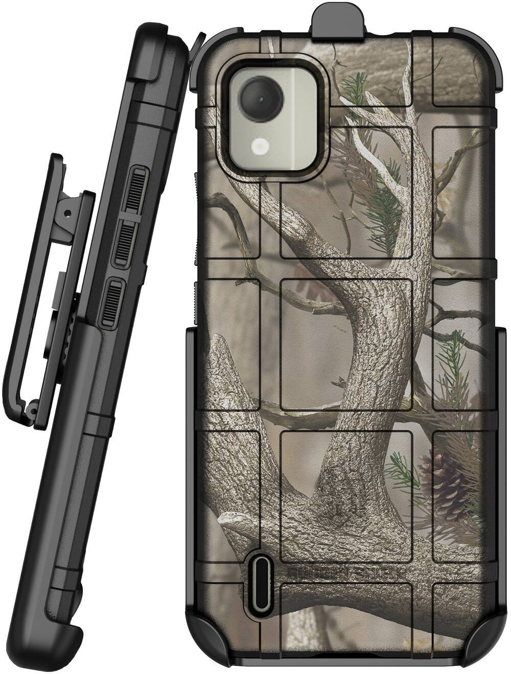 Alt View 6. Nakedcellphone - Combo for Nokia C110 Phone - Special Ops Case and Holster Belt Clip - Camo.