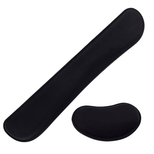 Cozy Serene - Wrist Rest For Mouse Memory Foam Cushion Support Pad With Non-slip Base Typing Office Home Gaming Computer Black - Keyboard Wrist Rest, Black