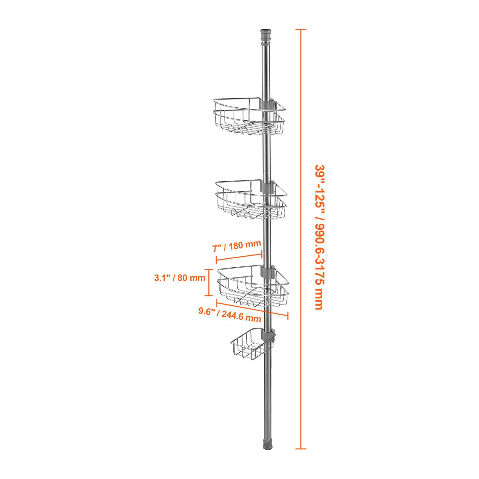 - 7" / 180 mm
- 3.1" / 80 mm
- 9.6" / 244.6 mm
- 39"-125" / 990.6-3175 mm