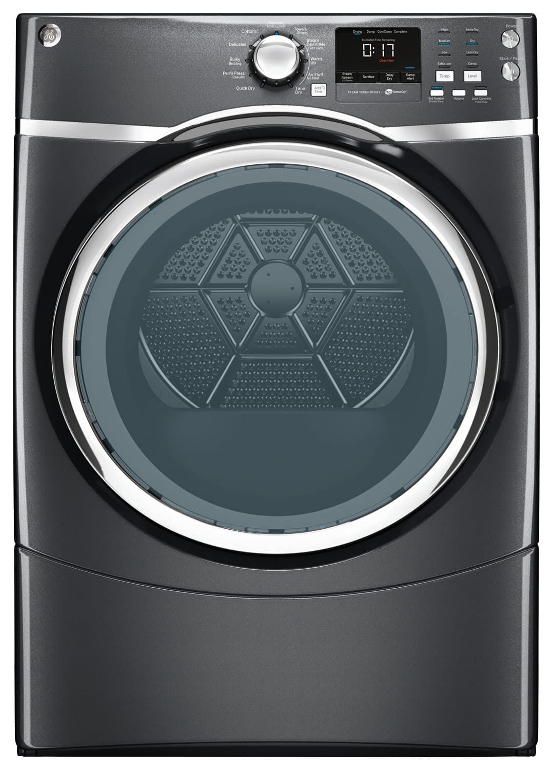 Best Buy GE 7.5 Cu. Ft. 10Cycle Steam Electric Dryer Diamond Gray