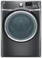 GE - 7.5 Cu. Ft. 10-Cycle Steam Electric Dryer - Diamond Gray-Front_Standard