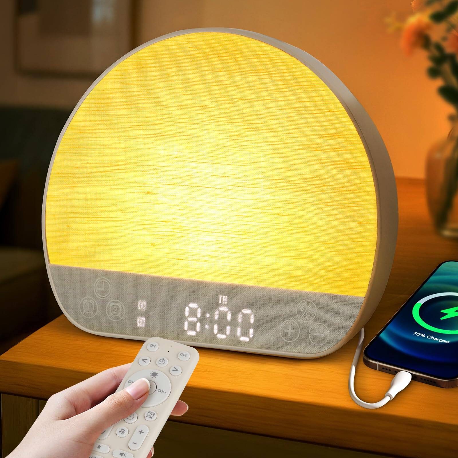 TH 8:00 ON DFF < O > COL- 75% Charged 2 + - x -