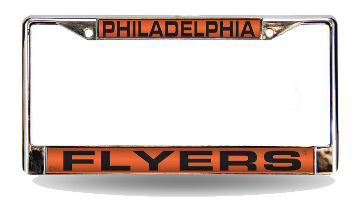 Philadelphia Flyers Hockey Chrome Metal Laser Cut License Plate Frame