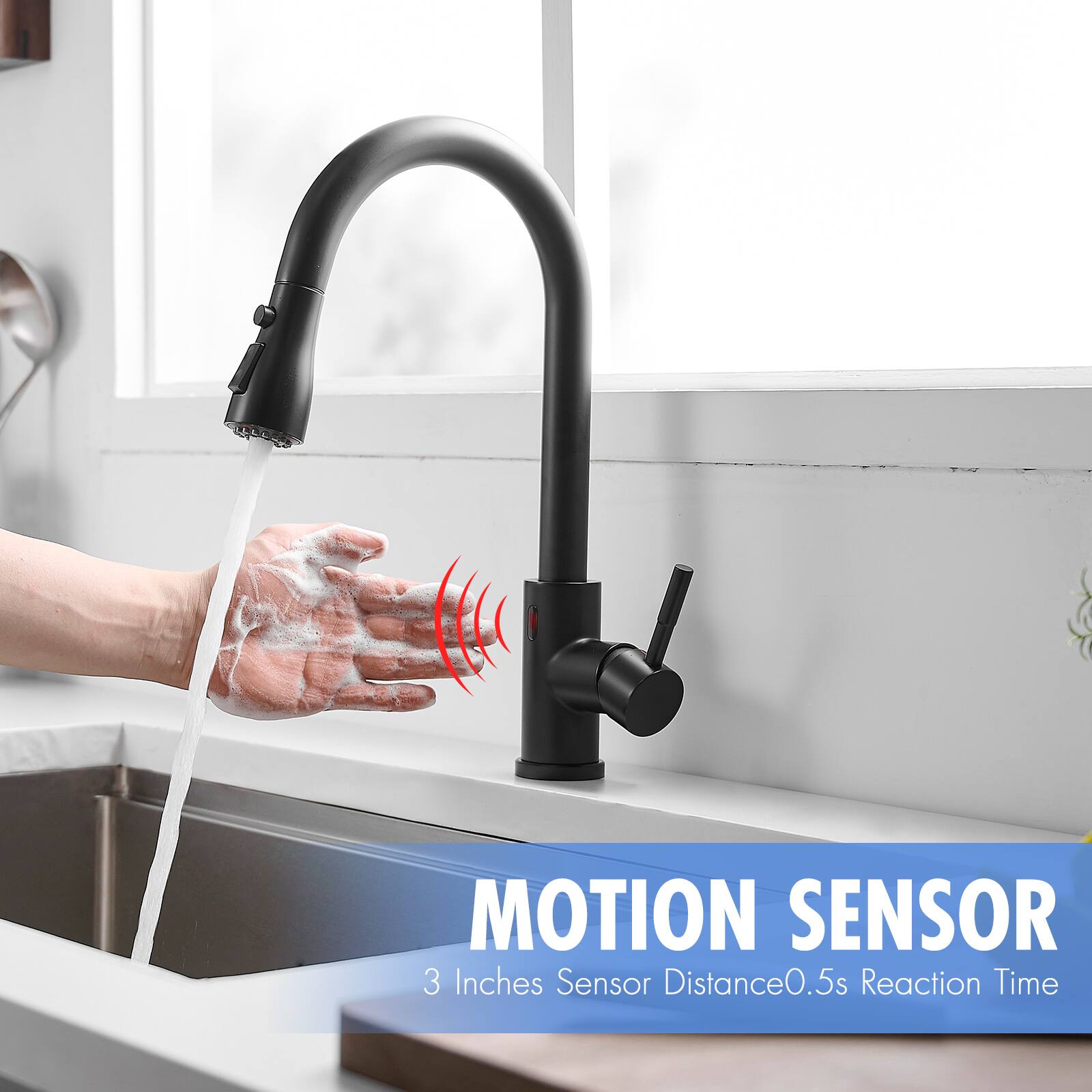 MOTION SENSOR  
3 Inches Sensor Distance  
0.5s Reaction Time