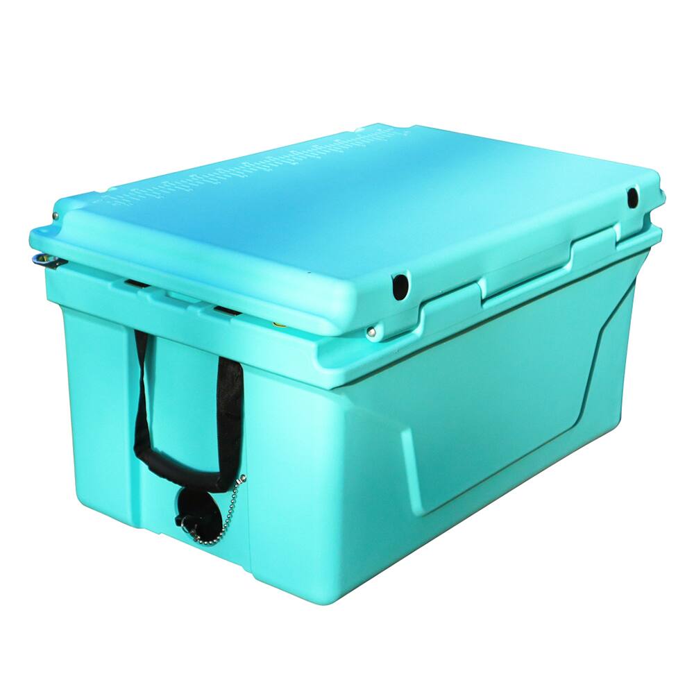 Left. ELEMENT ACE - Outdoor Camping Picnic Fishing portable cooler 65QT Portable Insulated Cooler Box - Blue.