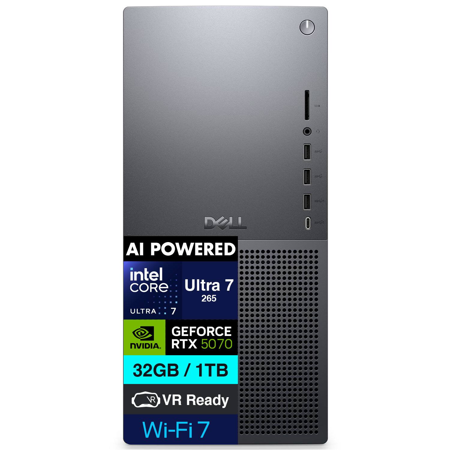 Dell Tower Plus EBT2250 Desktop (Intel Ultra 7 265, 32GB DDR5, 1TB