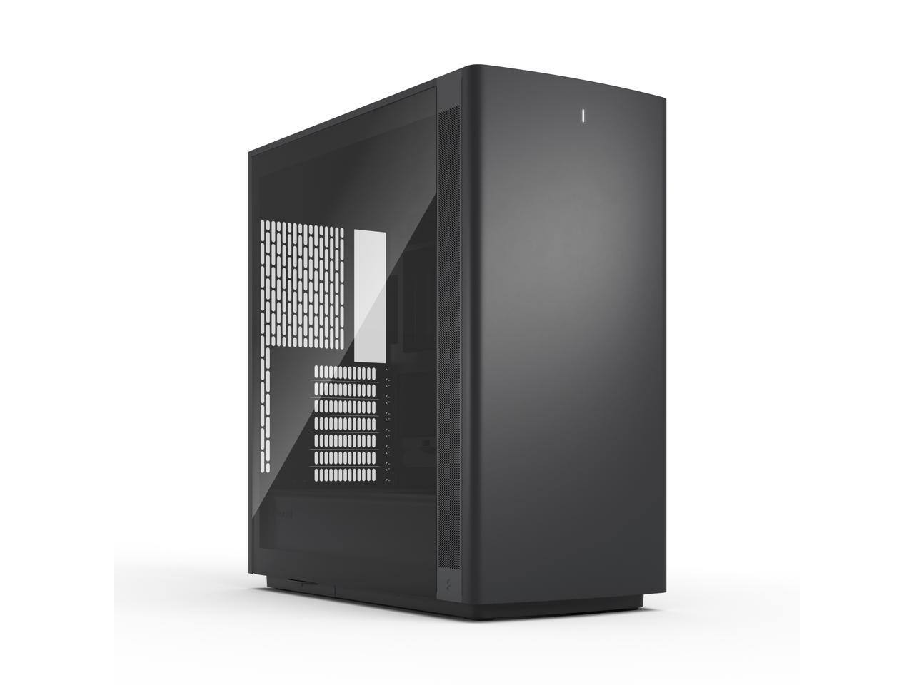 Front. Fractal Design - Fractal Design Define One Dark TG PC Case, Tempered Glass, 3 Fans, ATX/E-ATX/mATX/ITX - Black.