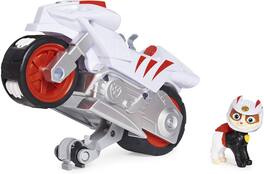 Paw Patrol - Wildcat Deluxe Pull-Back Motorcycle Vehicle with Wheelie Feature and Figure, Ages 3+ - Multicolor