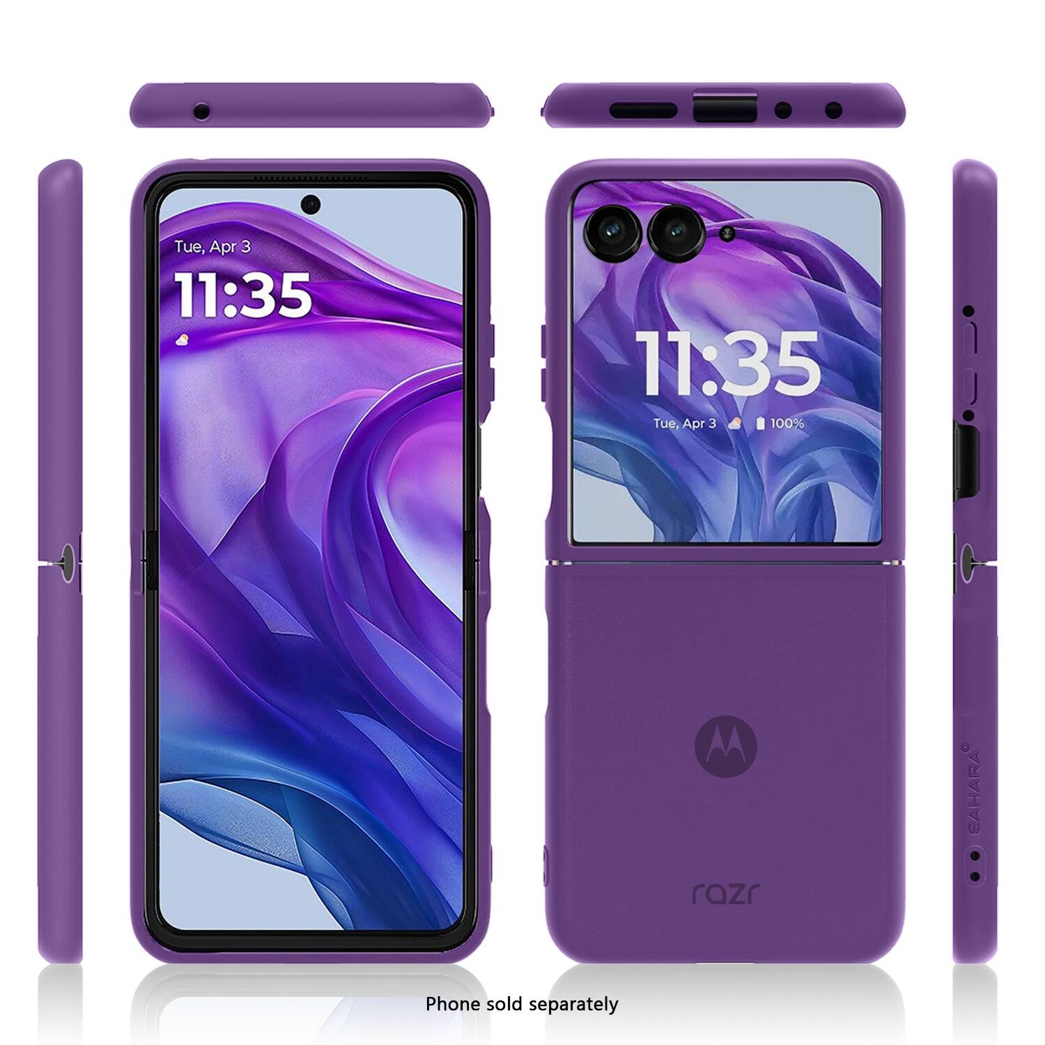 Tue, Apr 3 11:35 11:35 Te, Apr 3 100% AA razr SAHARA Phone sold separately