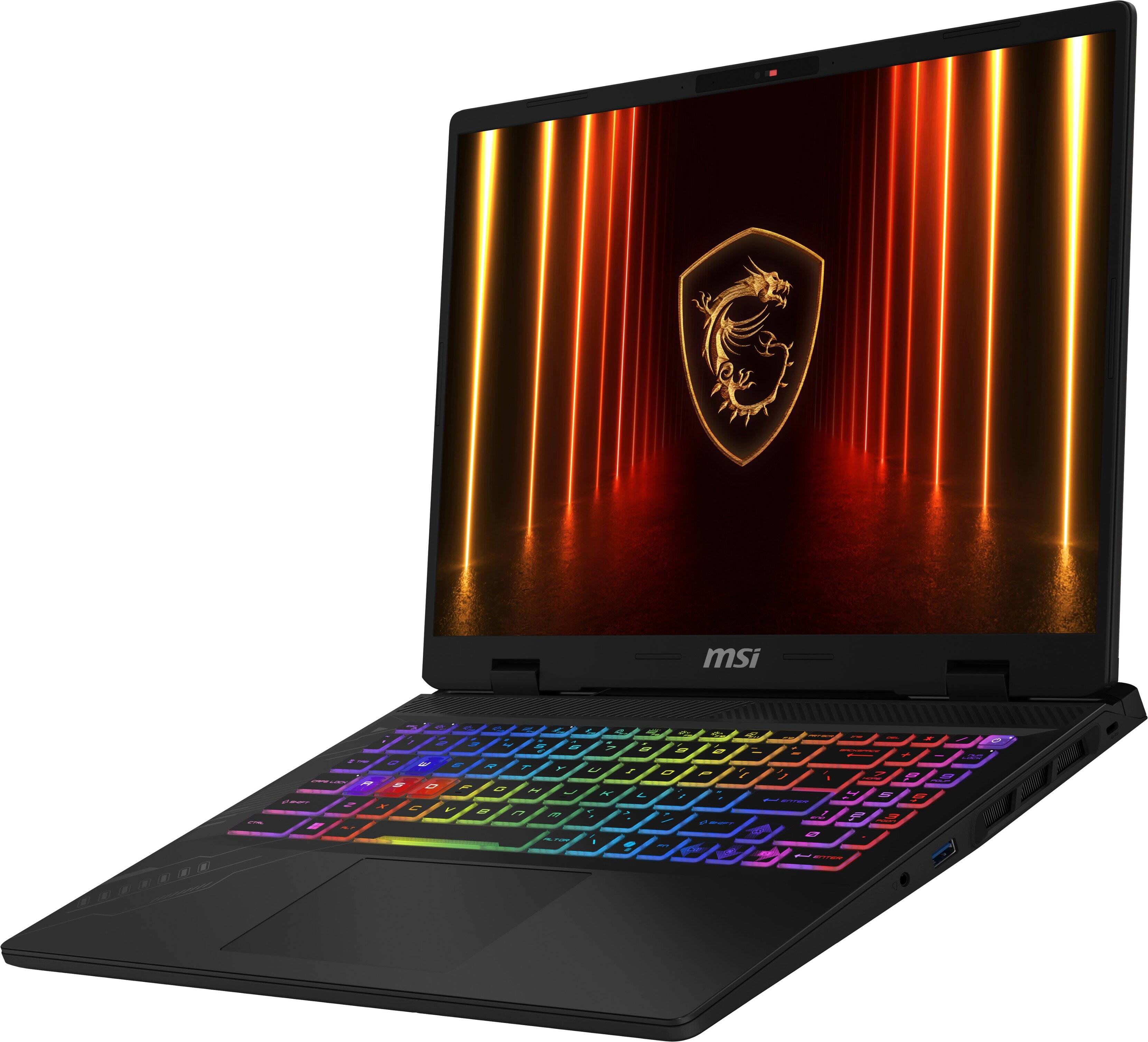 Alt View 4. MSI - Crosshair A16 16" 240Hz QHD+ Gaming Laptop - AMD R9-8940HX - GeForce RTX 5060 - 32GB Memory - 1TBSSD - Cosmo Gray.