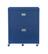 Alt View 11. Linon Home Décor - Penrose Rolling File Cabinet With Adjustable Rails - Navy Paint / Silver Hardware.