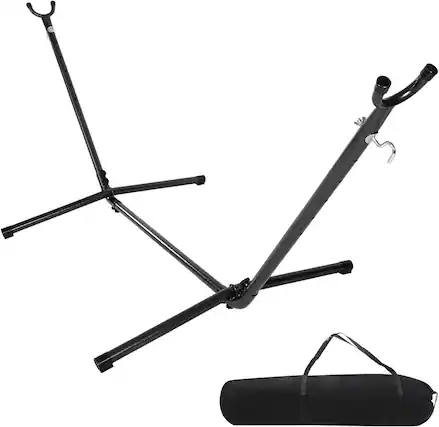 Front. Winado - 9 FT Hammock Steel Stand Only Heavy Duty with Carrying Case Bag Portable Space Saving for Indoor Outdoor Garden Camping - Black.