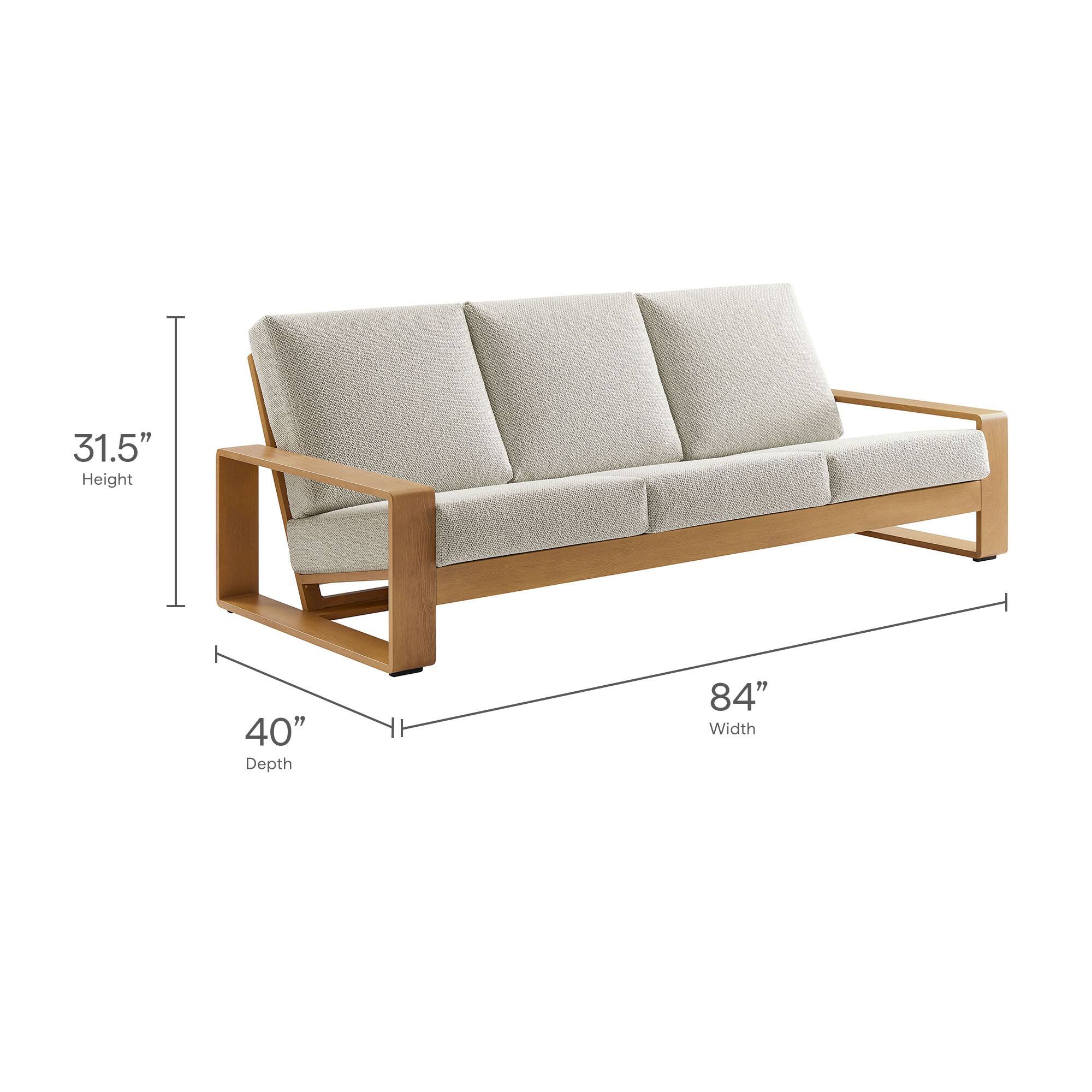 31.5" Height, 40" Depth, 84" Width