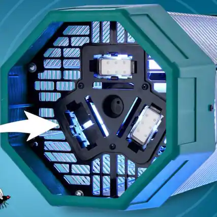 Front. Flowtron - Bug Zapper Bulb Retainer Plate - Replacement Part for MC-9000 UV Bulb Accessory - Black.