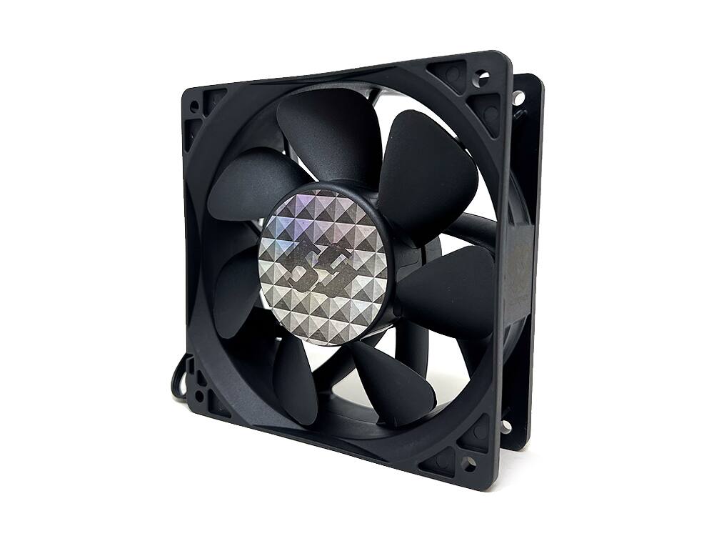 Angle. Bluegears - b-BlasterPWM 120x38 2Ball PWM High Speed Fan ranging 1300 to 6500 RPM with 318 CFM - Black.