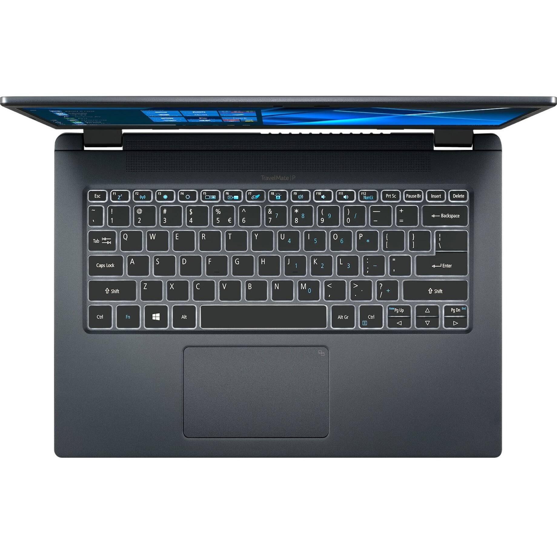 Alt View 25. Acer - TravelMate P4 P414-51 14" Laptop - Intel Core i7 - 16 GB Memory - 512 GB SSD - Slate Blue.