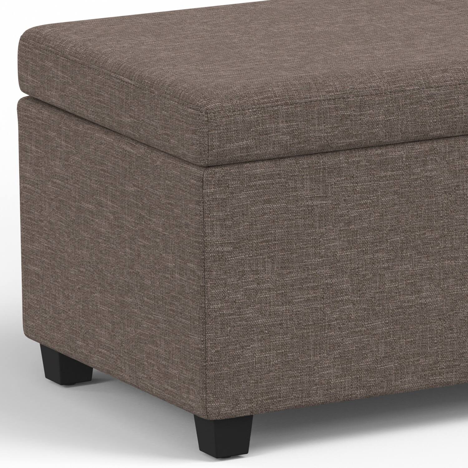Alt View 13. Simpli Home - Avalon Extra Large Storage Ottoman Bench - Fawn Brown.