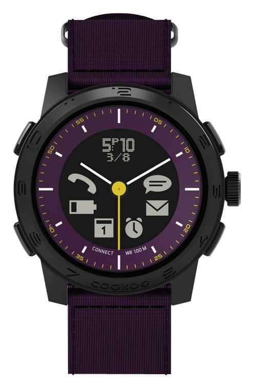 ConnectedDevice - Cookoo 2.0 Smart Watch for Select Android and Apple® iOS Devices - Purple-Angle_Standard