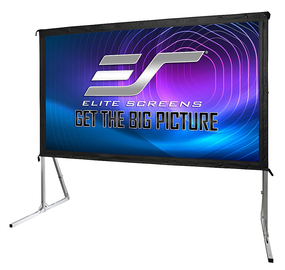 Angle View: Elite Screens - YardMaster2 120" Outdoor Projector Screen - Silver