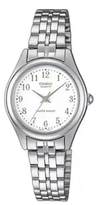 Casio - Women’s Stainless Steel Watch with White Dial - LTP-1129A-7B - Silver