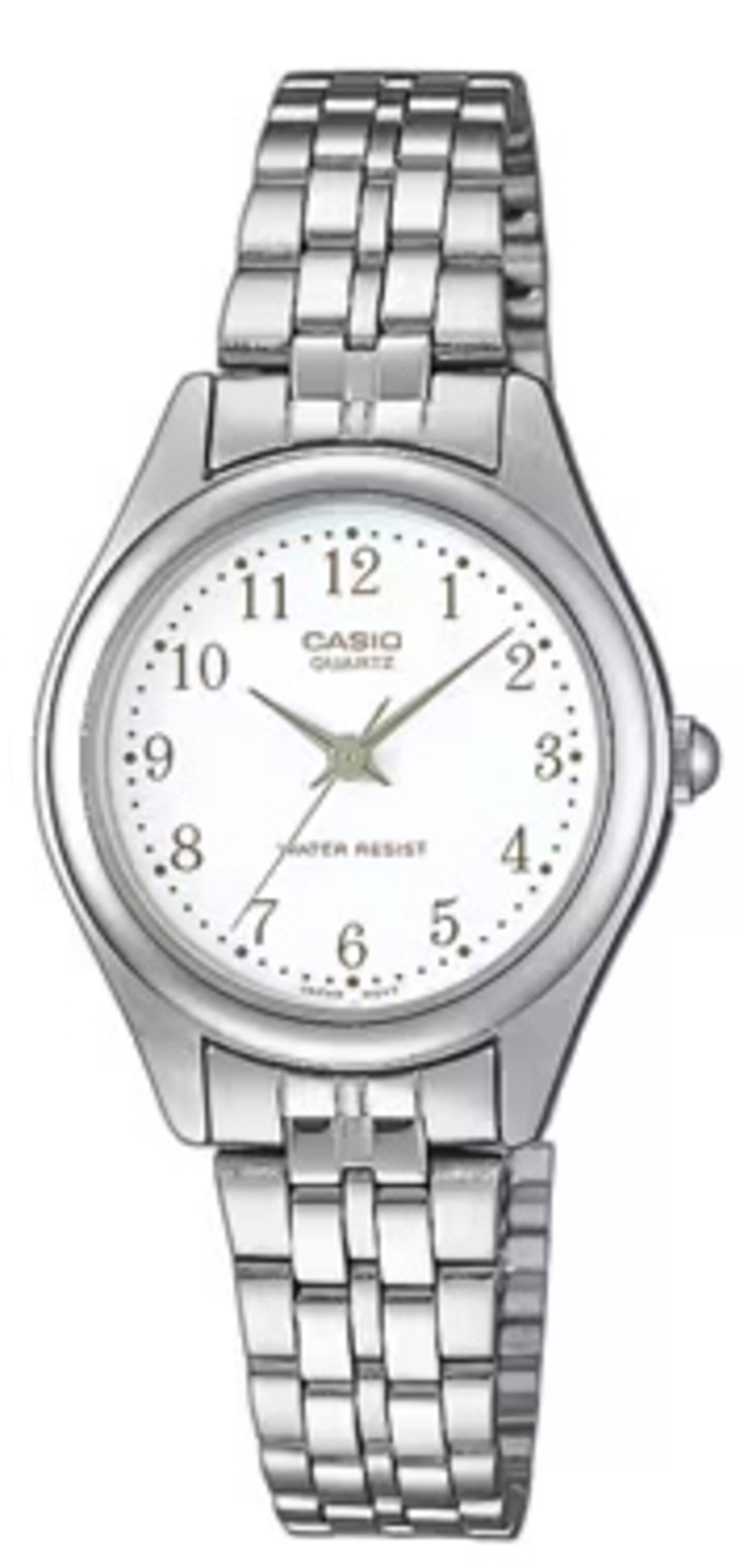 Casio - Women’s Stainless Steel Watch with White Dial - LTP-1129A-7B - Silver