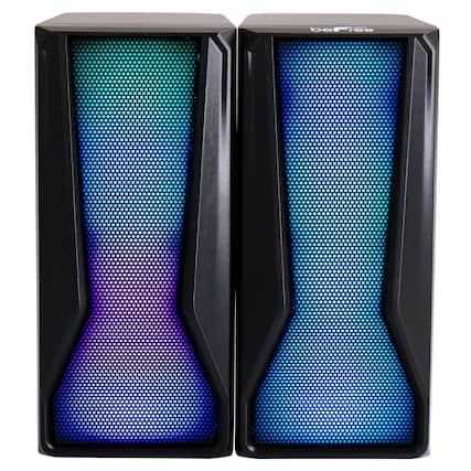 Front. beFree Sound - beFree Sound Color LED Dual Gaming Speakers - Black.