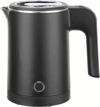 Front. COWLOWN - 0.6L Portable Electric Kettle Stainless Steel Travel Office Camping - Black.