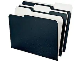 Pendaflex - Earthwise Recycled File Folder, 1/3-Cut Tab, Assorted, Letter Size, 50/Pack (16101EE) - Black/White