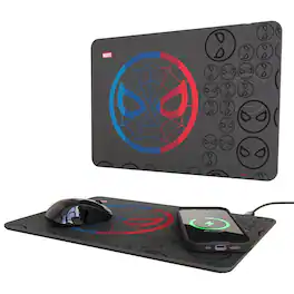 Keyscaper - Marvel Sigil 15-Watt Wireless Charger and Mouse Pad - Spider-Man