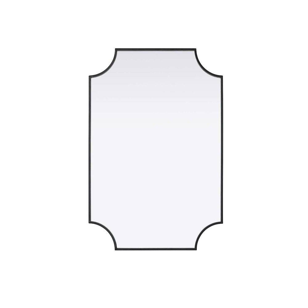 Alt View 3. Elegant Kitchen and Bath - Notched Metal Mirror 24x36 inch in Black - Black.
