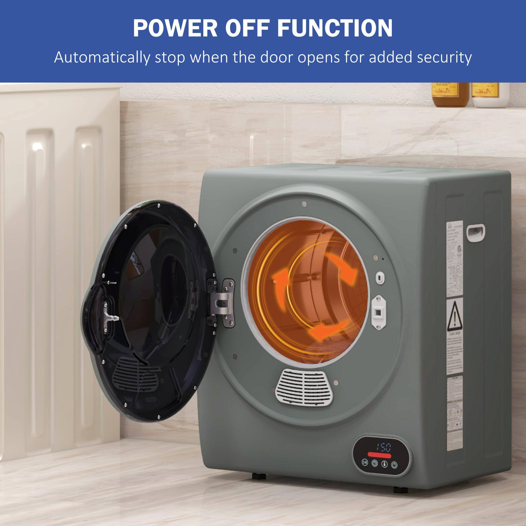 POWER OFF FUNCTION  
Automatically stop when the door opens for added security