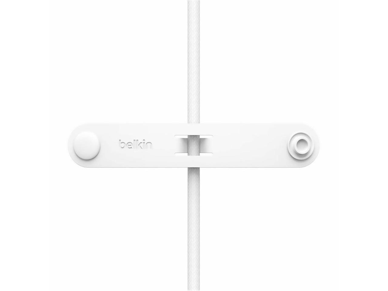Alt View 4. Belkin - Belkin 60W 2-in-1 USB-C to USB-C and Lightning Cable - 480 Mbps - Braided - M/M - 5ft/1.5m - White - CAC003fq1.5MWH.