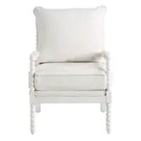 OSP Home Furnishings - Kaylee Spindle Chair - White Linen - Front_Zoom