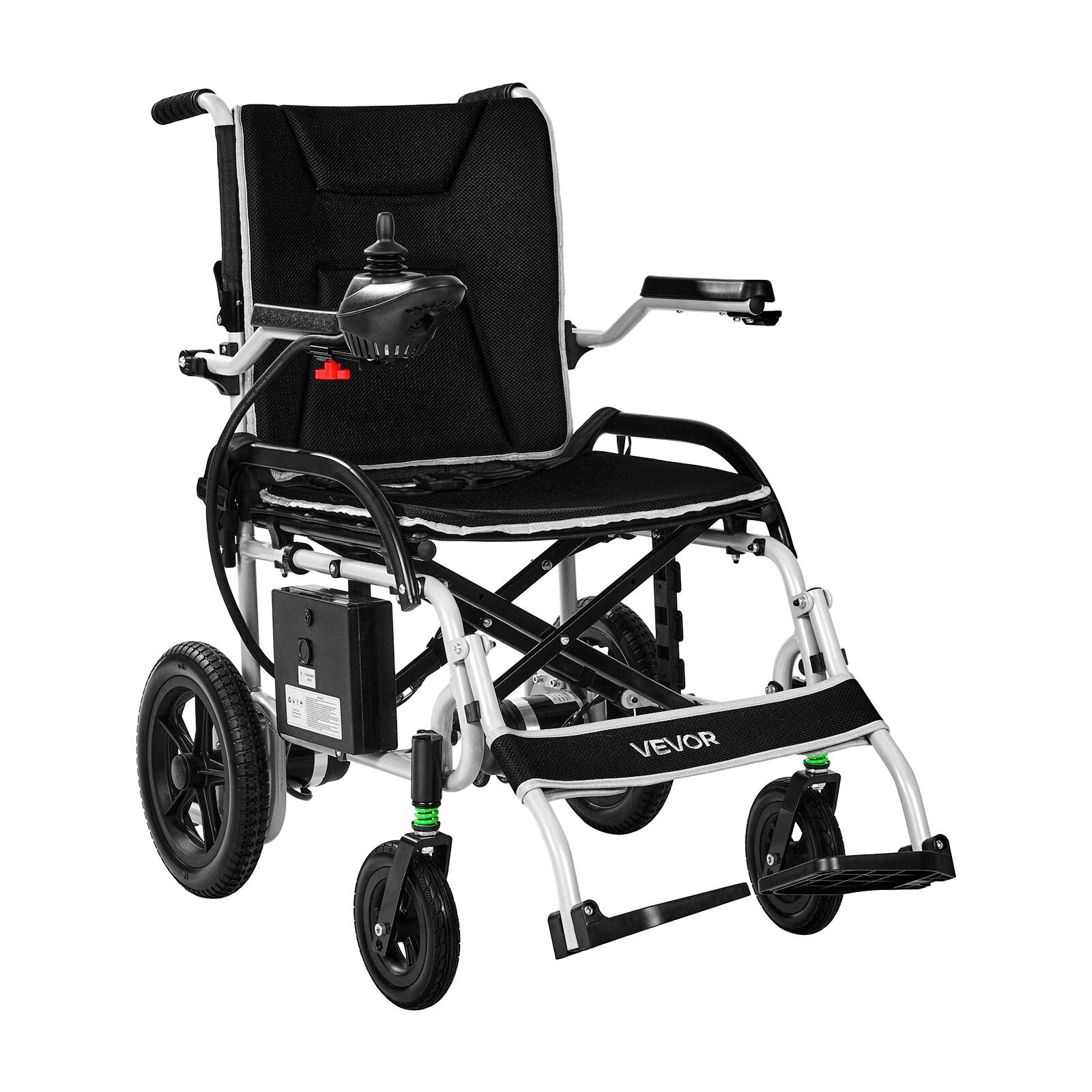 Alt View 5. VEVOR - Electric Wheelchair for Adults, 220lbs Capacity, Foldable & Lightweight Motorized Wheelchair, 12-Mile Long Travel Range - Black.