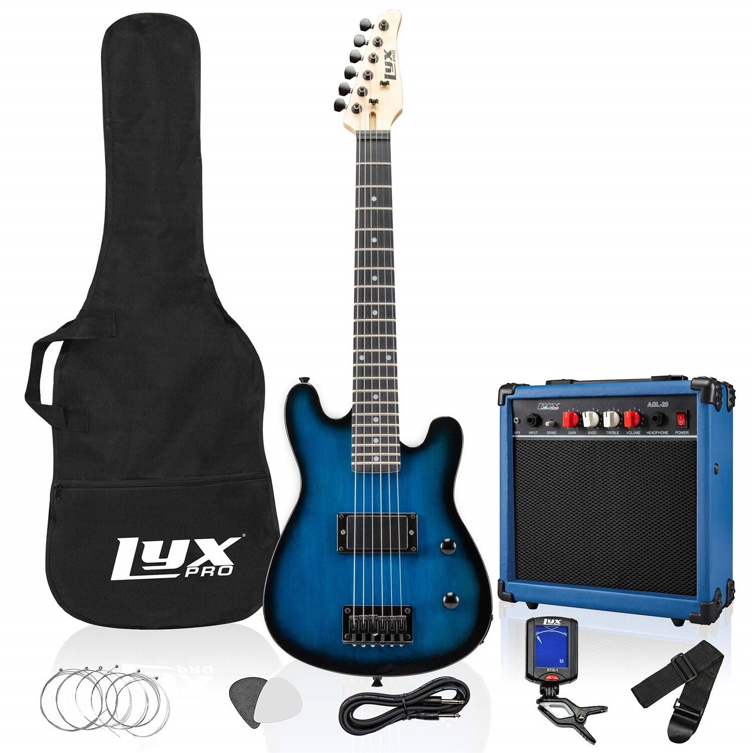 Lyxpro - Electric Guitar Kit, 30” Electric Guitar with Amp & Electric Guitar Accessories - Blue