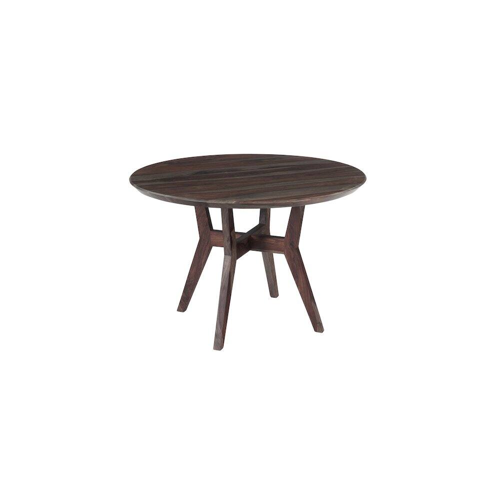 Angle. Porter Designs - Fall River Solid Sheesham Wood Dining Table - Gray.