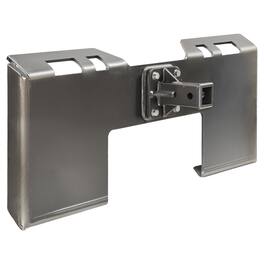 VEVOR - Skid Steer Attachment Plate, 3/8" Skid Steer Mount Plate with 2.28" Hitch Receiver, Quick Attachment Loader Plates - Black