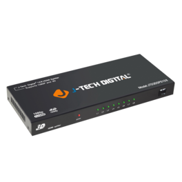 J-Tech Digital - 1080P 60Hz 1x8 HDMI Splitter - Black